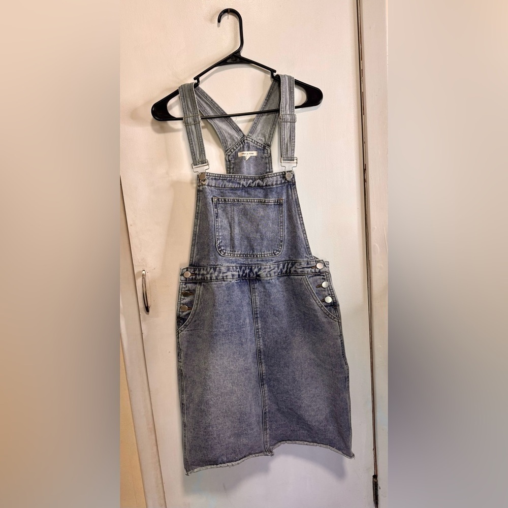 Denim Jumpsuit Overall Dress ~ Size M ~ From Three Bird Nest